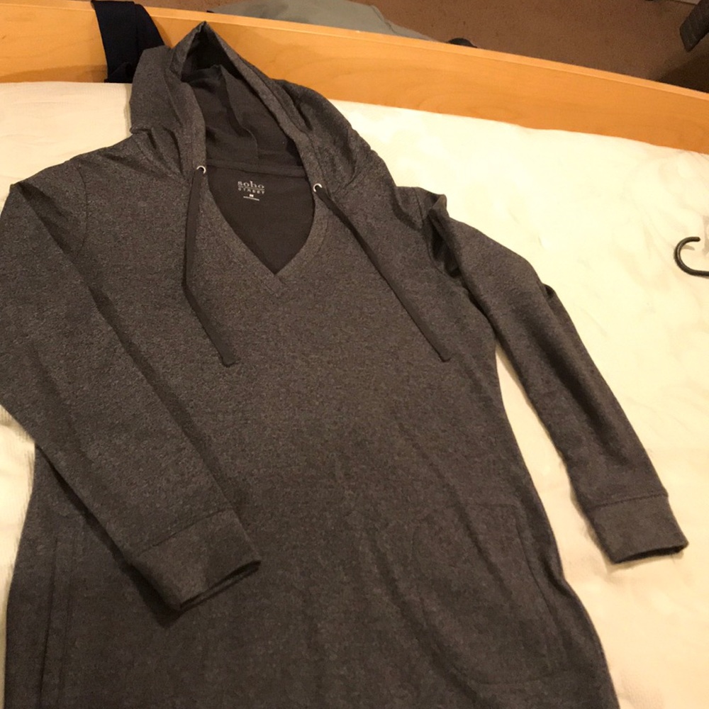 Gray knit dress